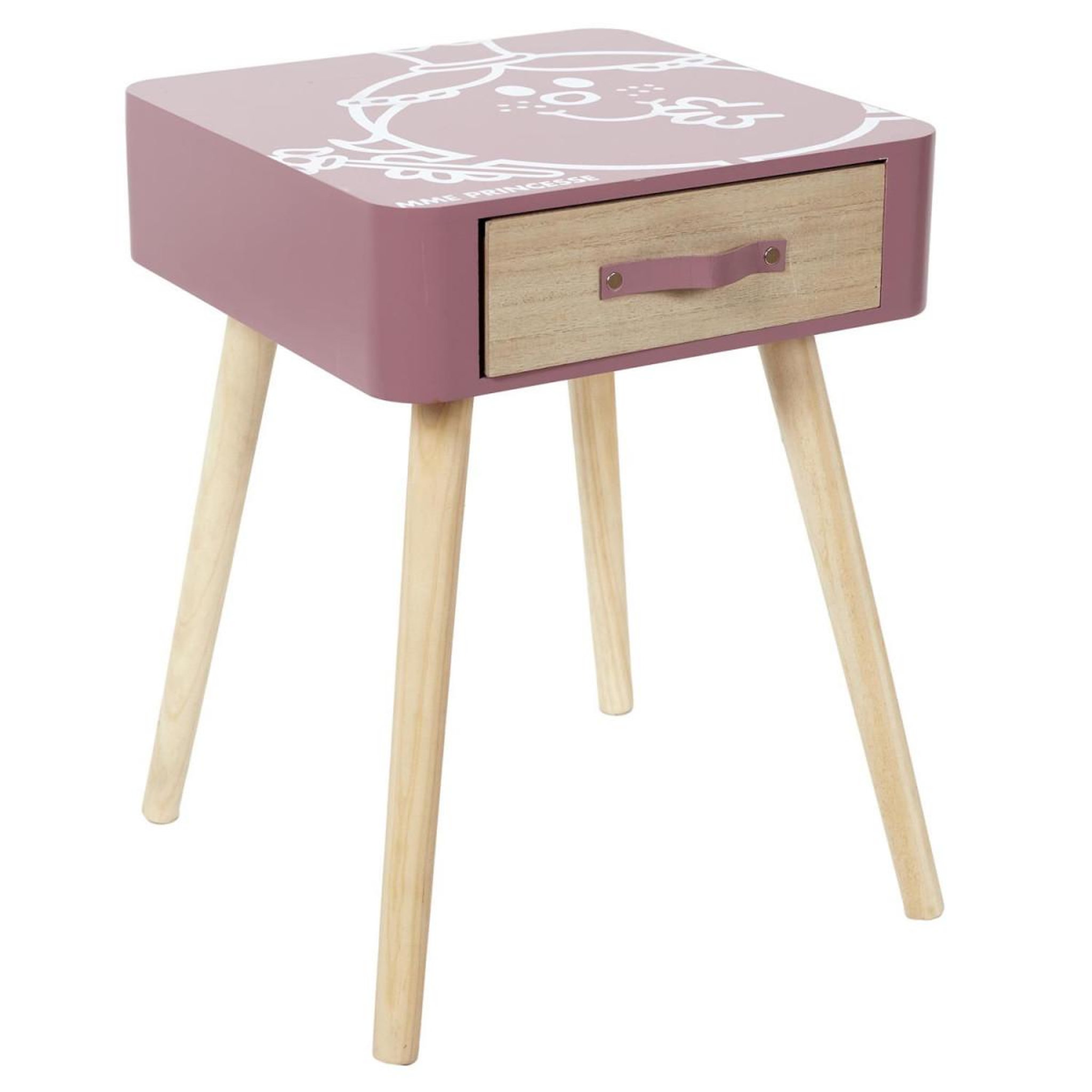 Voir la diapositive 1 : The Home Deco Factory Table de Chevet  Madame Princesse  48cm Rose