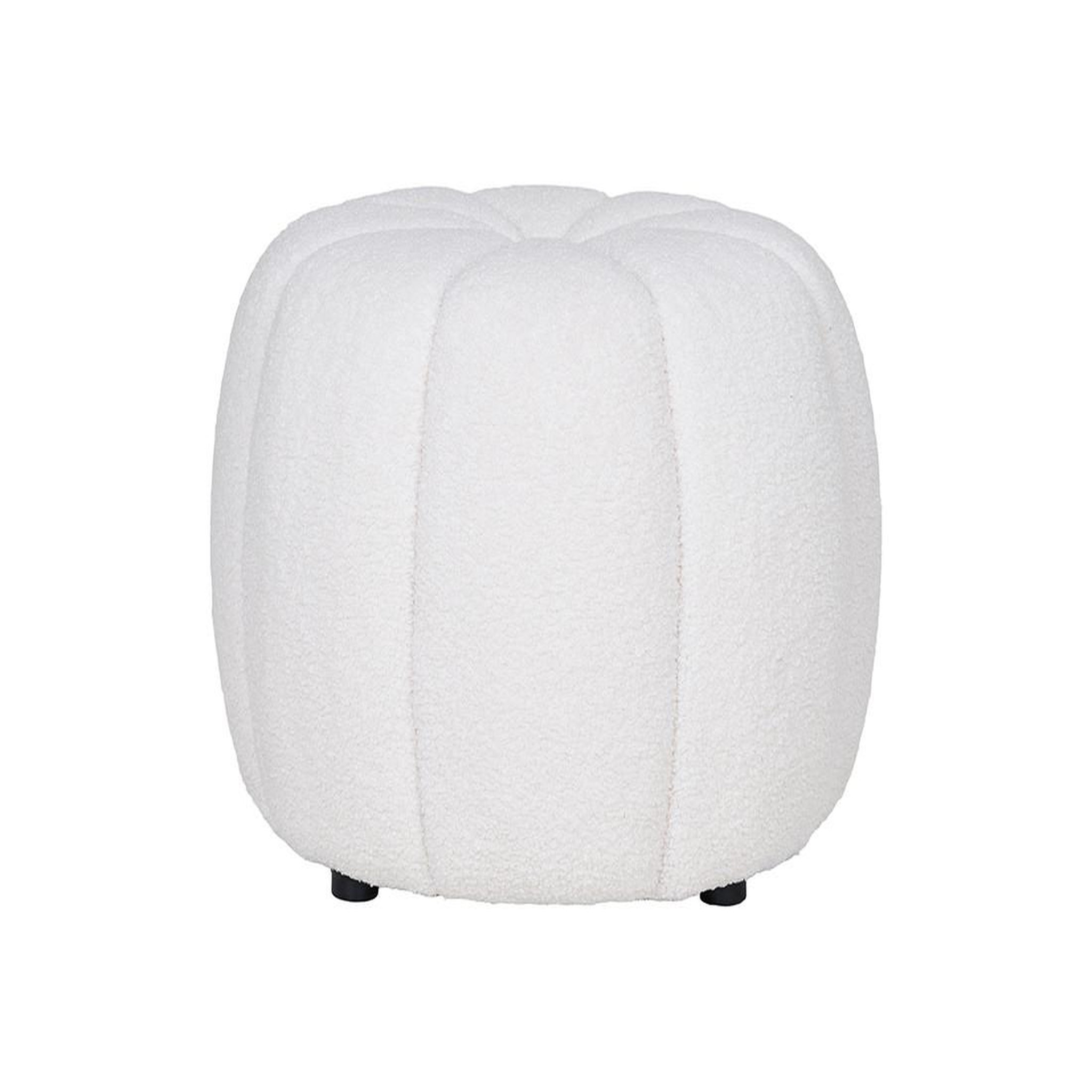 BEST MOBILIER Helda - pouf - en tissu bouclette. Coloris disponibles : Beige