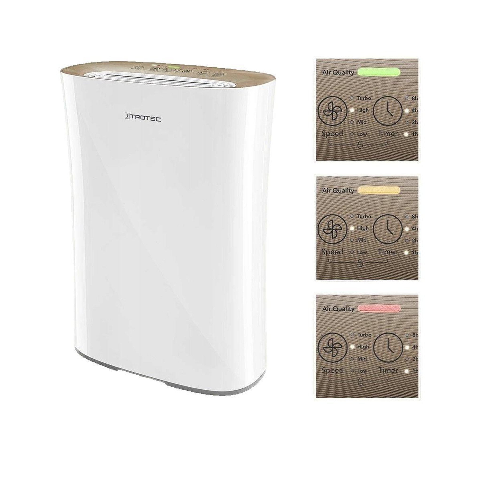 Voir la diapositive 3 : TROTEC Purificateur d'air Trotec AirgoClean 110 E blanc