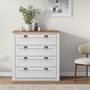 Voir la diapositive 2 : IDIMEX Commode BOLTON avec 4 tiroirs, en pin massif