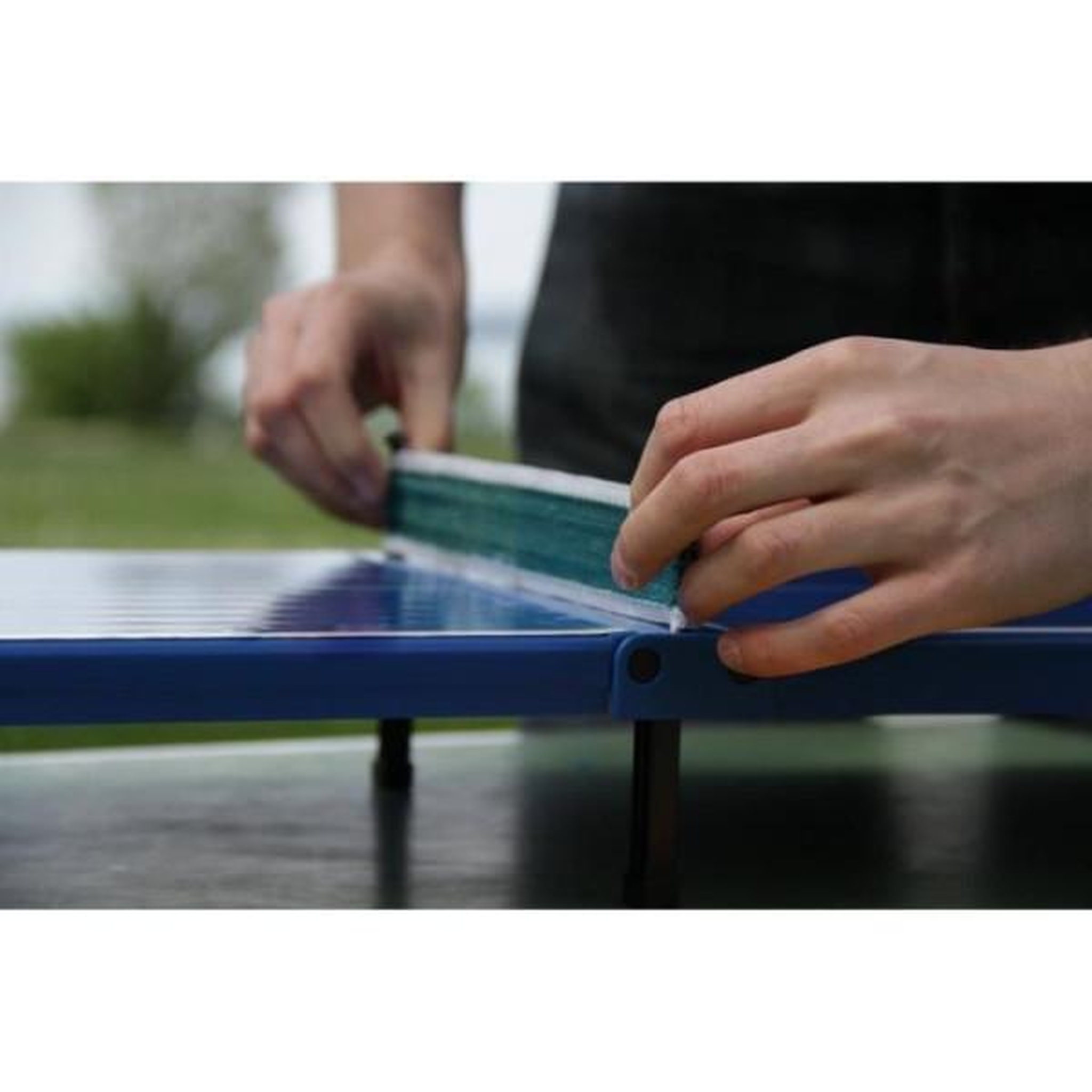 Voir la diapositive 4 : SCHILDKROT Mini table de tennis de table / ping pong - SCHILDKRÖT - 2 raquettes et balle incluses - L 66 x P 33 x H 9 cm