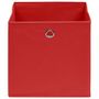 Voir la diapositive 4 : VIDAXL Boîtes de rangement 4 pcs Tissu intisse 28x28x28 cm Rouge