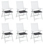 Voir la diapositive 4 : VIDAXL Coussins de chaise de jardin lot de 6 anthracite 50x50x3 cm