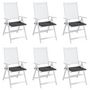 Voir la diapositive 4 : VIDAXL Coussins de chaise de jardin lot de 6 anthracite 50x50x3 cm