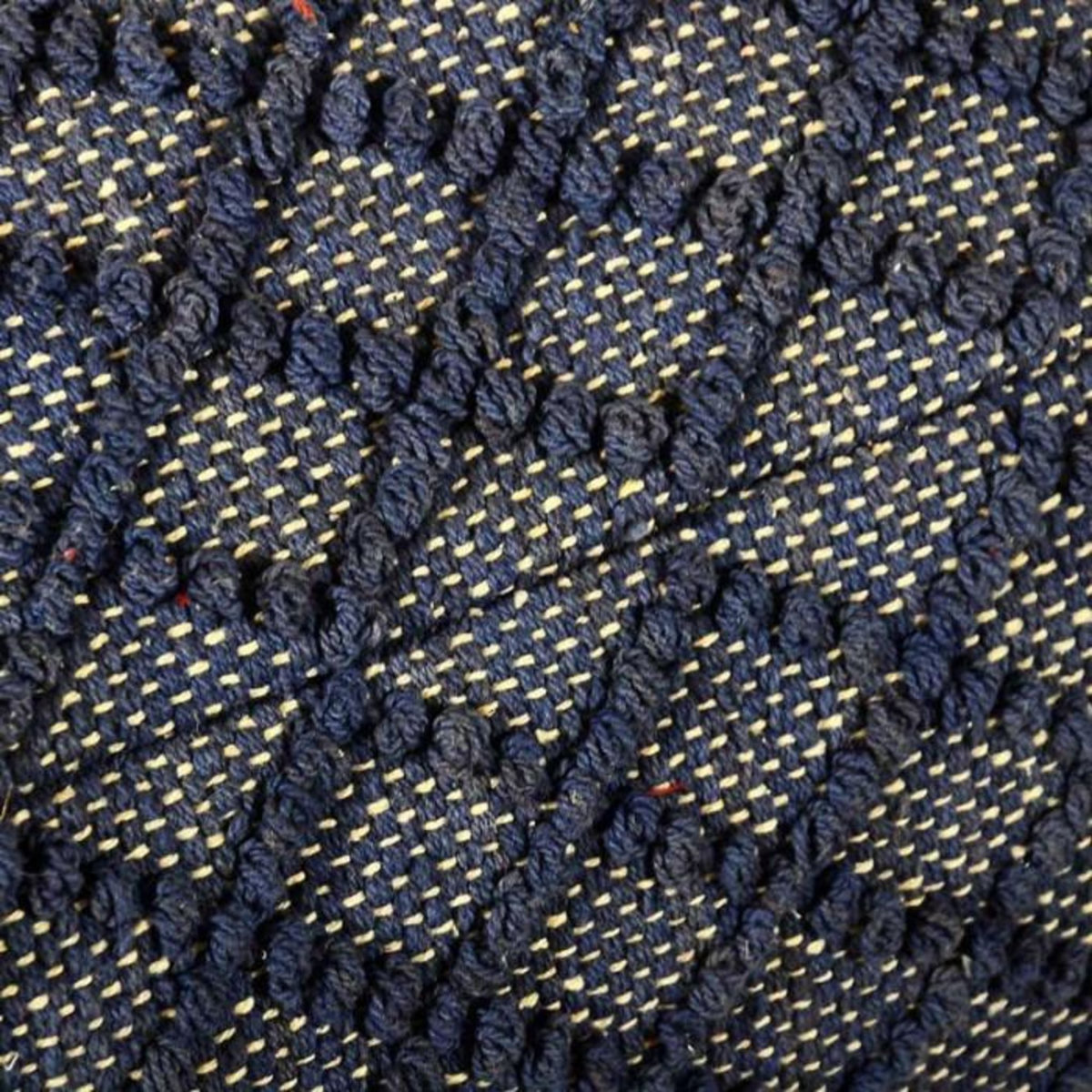 Paris Prix Pouf Tissu Imprimé  Belgia  40cm Bleu