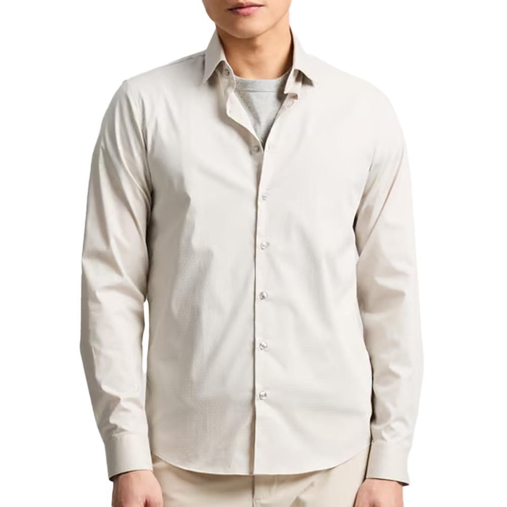 CALVIN KLEIN JEANS Chemise  Homme Calvin Klein Jeans Poplin Micro. Coloris disponibles : Beige