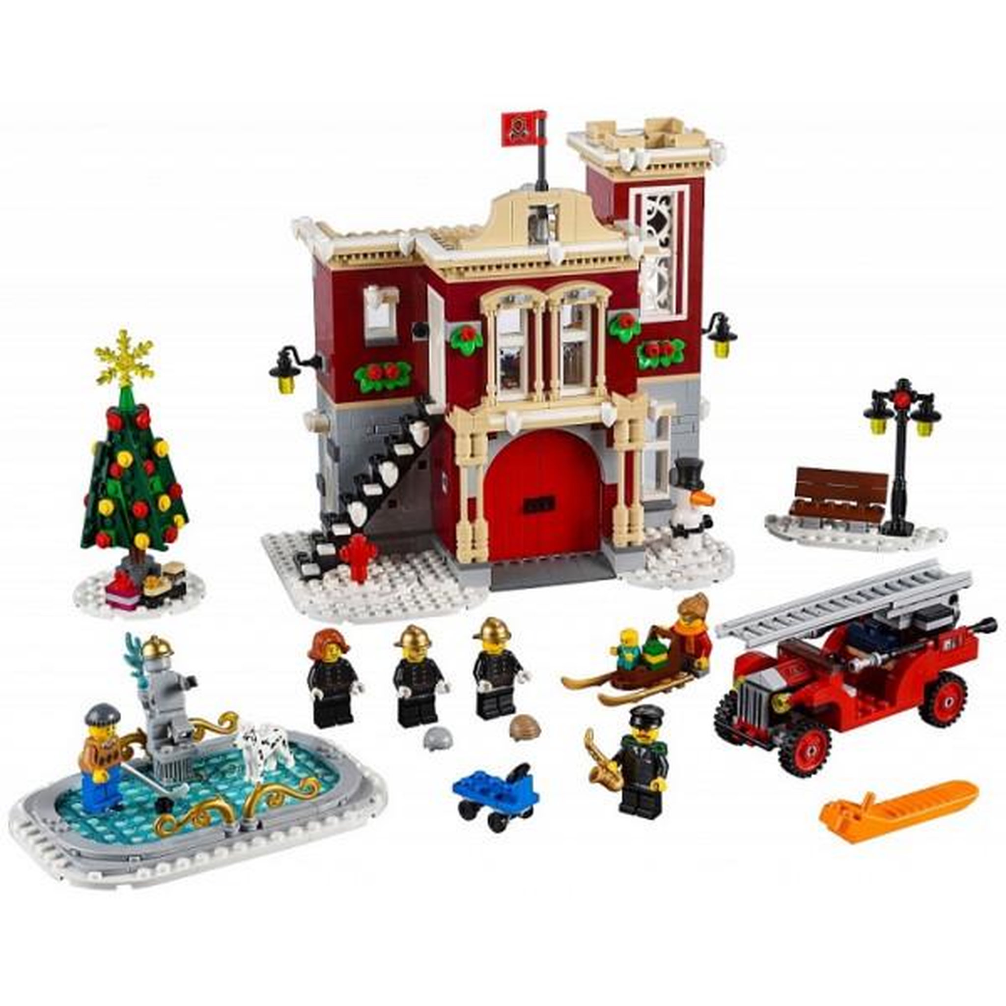 Voir la diapositive 2 : LEGO creator expert 10263 la caserne des pompiers du village d'hiver