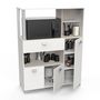 Voir la diapositive 4 : Meuble de rangement de cuisine compact 3 portes 1 tiroir L99cm PESTO