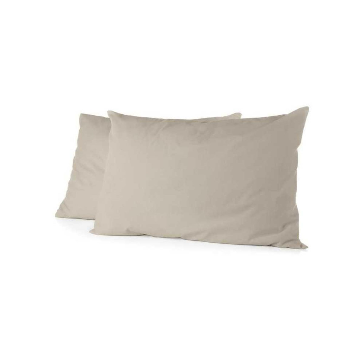 HOME LINGE PASSION Lot de 2 taies d'oreiller - HOME LINGE PASSION - HP72085 - Microfibre 82 g - 50 x 70 cm - Beige ivoire