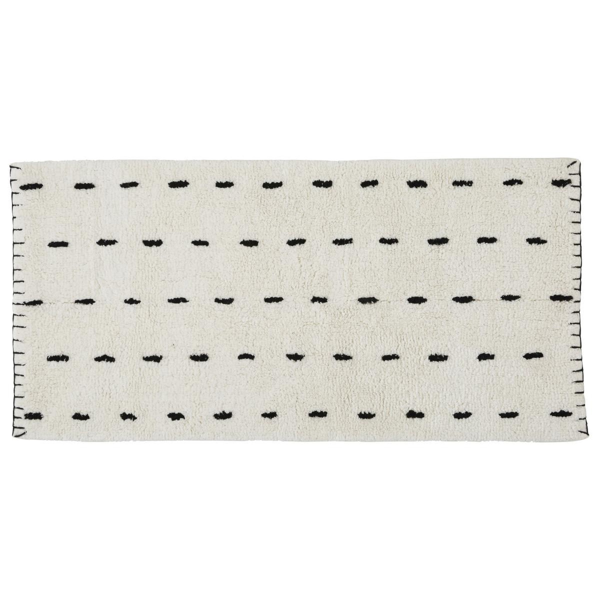 GUY LEVASSEUR Tapis déco en coton tufté point de cheval 60x120cm