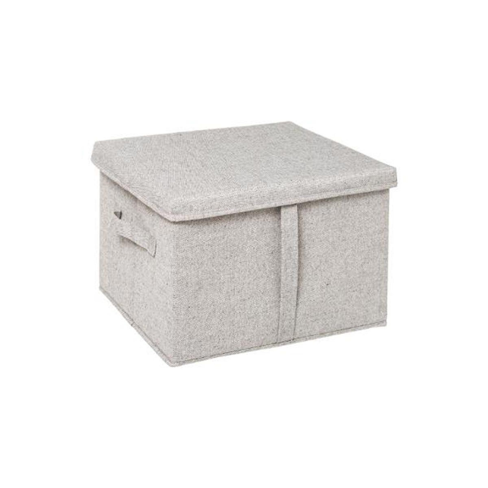 Voir la diapositive 1 : FIVE Boîte de Rangement  Couvercle  31x35cm Beige