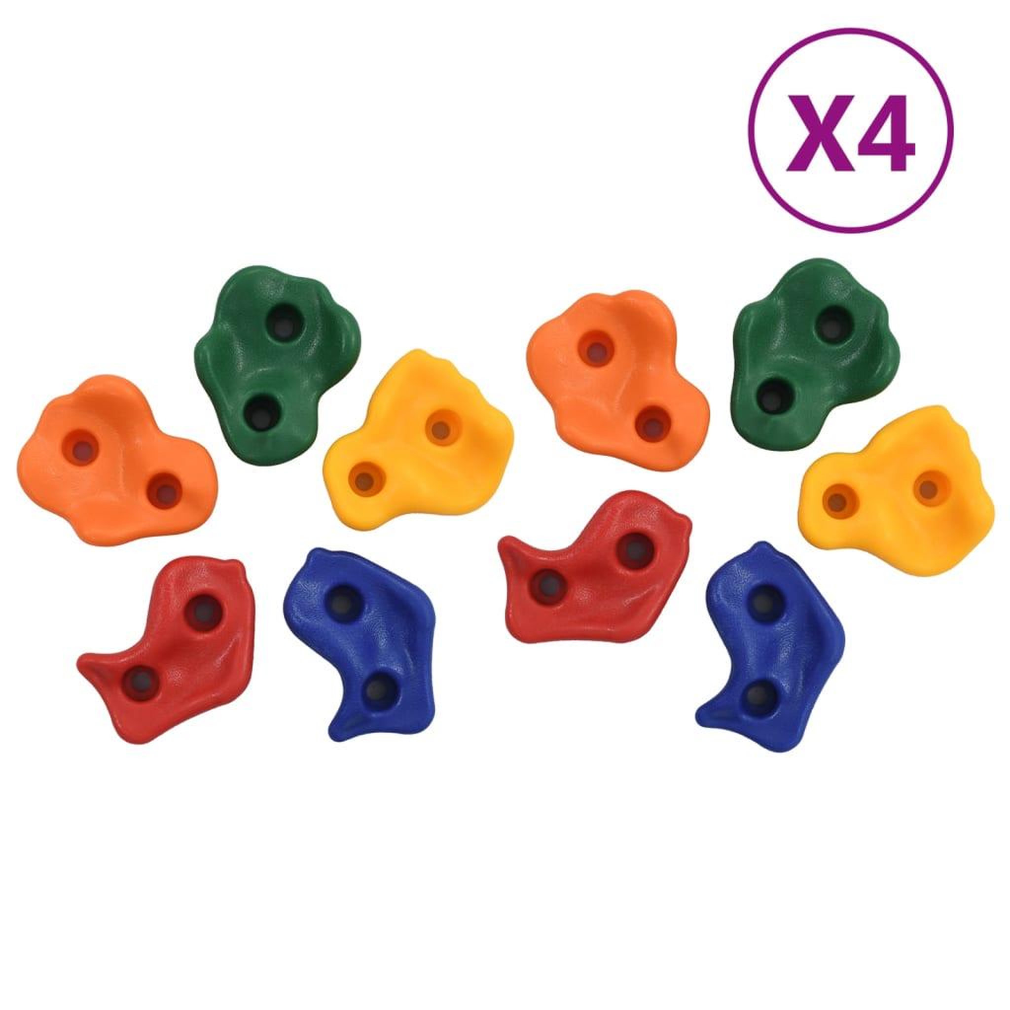 VIDAXL Pierres d'escalade 40 pcs PE Multicolore