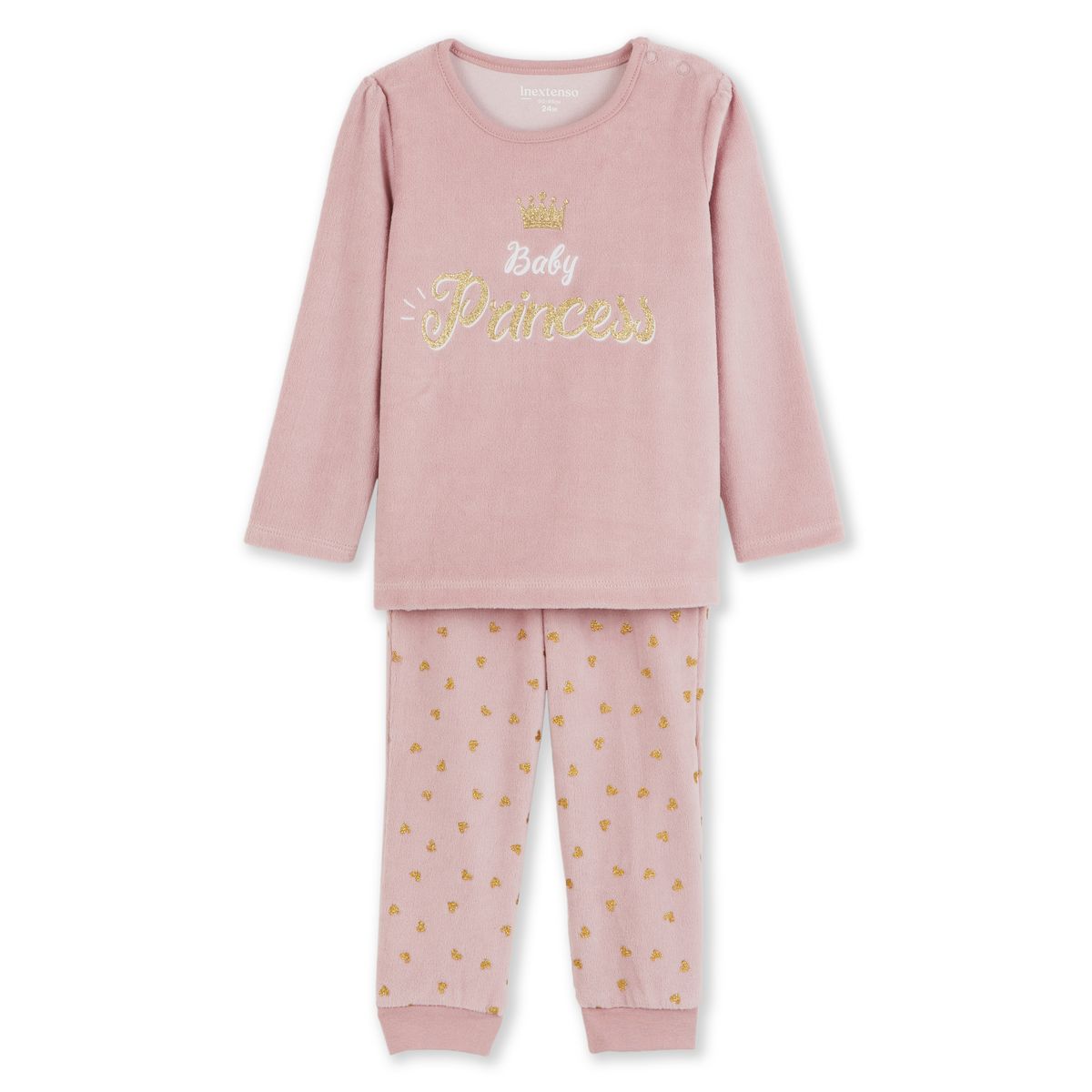 INEXTENSO Pyjama en velours Baby Princess bébé fille