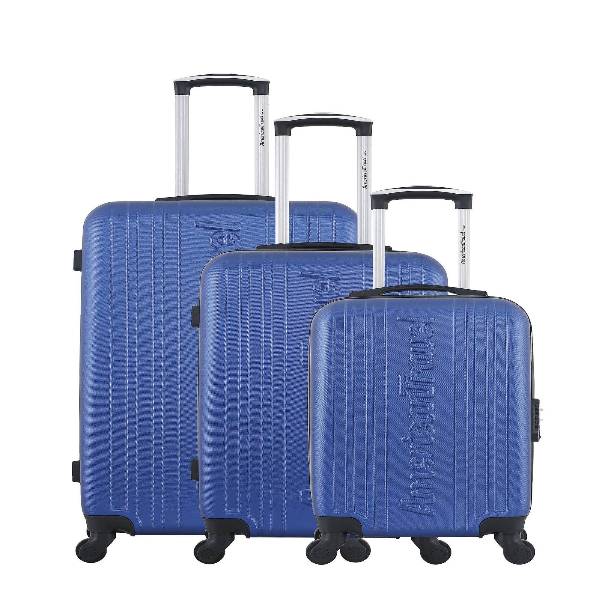 AMERICAN TRAVEL American travel - set de 3 valises springfield-a 70 cm 4 roues. Coloris disponibles : Gris