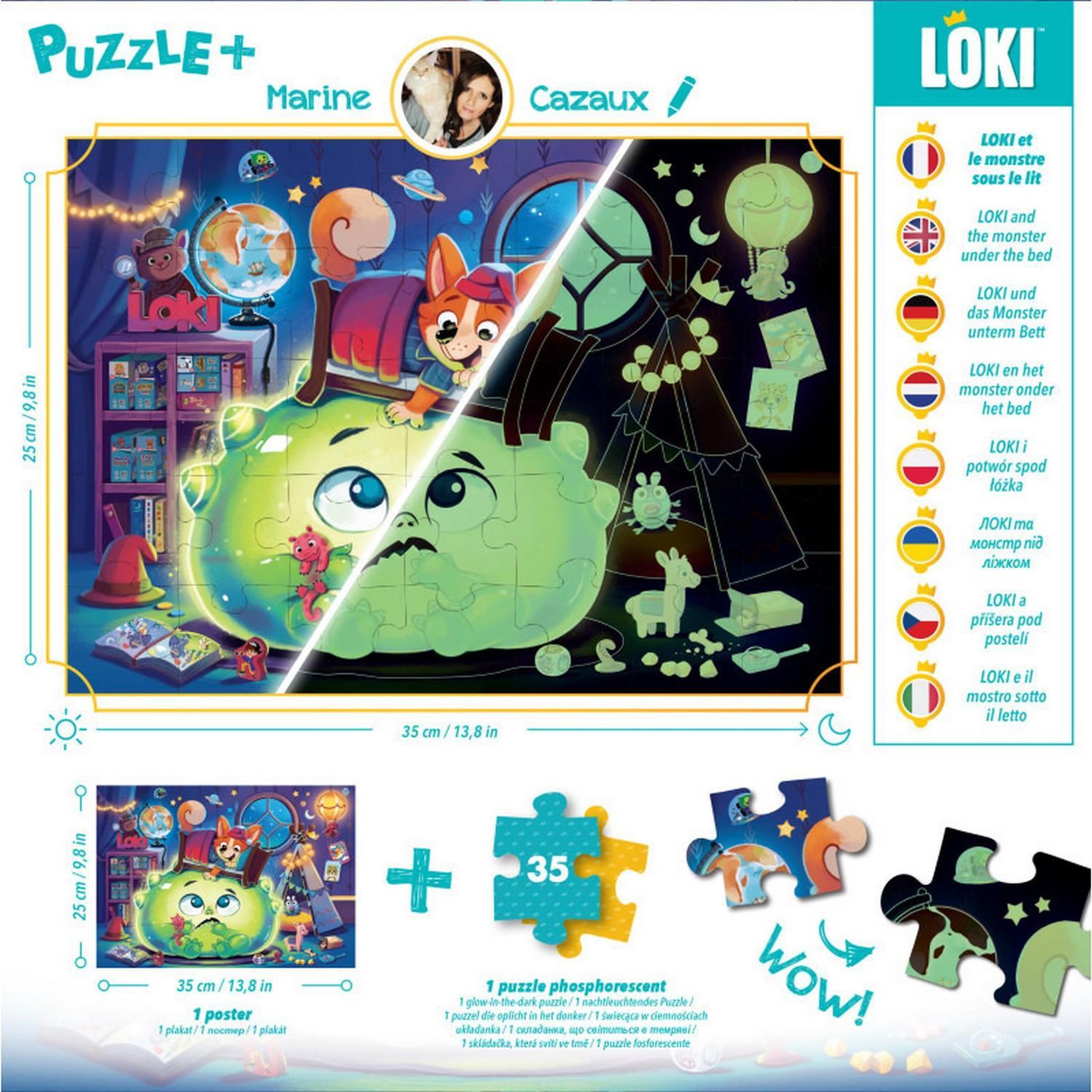Voir la diapositive 2 : Iello Puzzle 35 pièces Iello, Loki et le Monstre sous le Lit, Jouet éducatif enfant 5+ ans