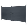 Voir la diapositive 1 : ID MARKET Portail battant 302x160 cm en aluminium gris anthracite