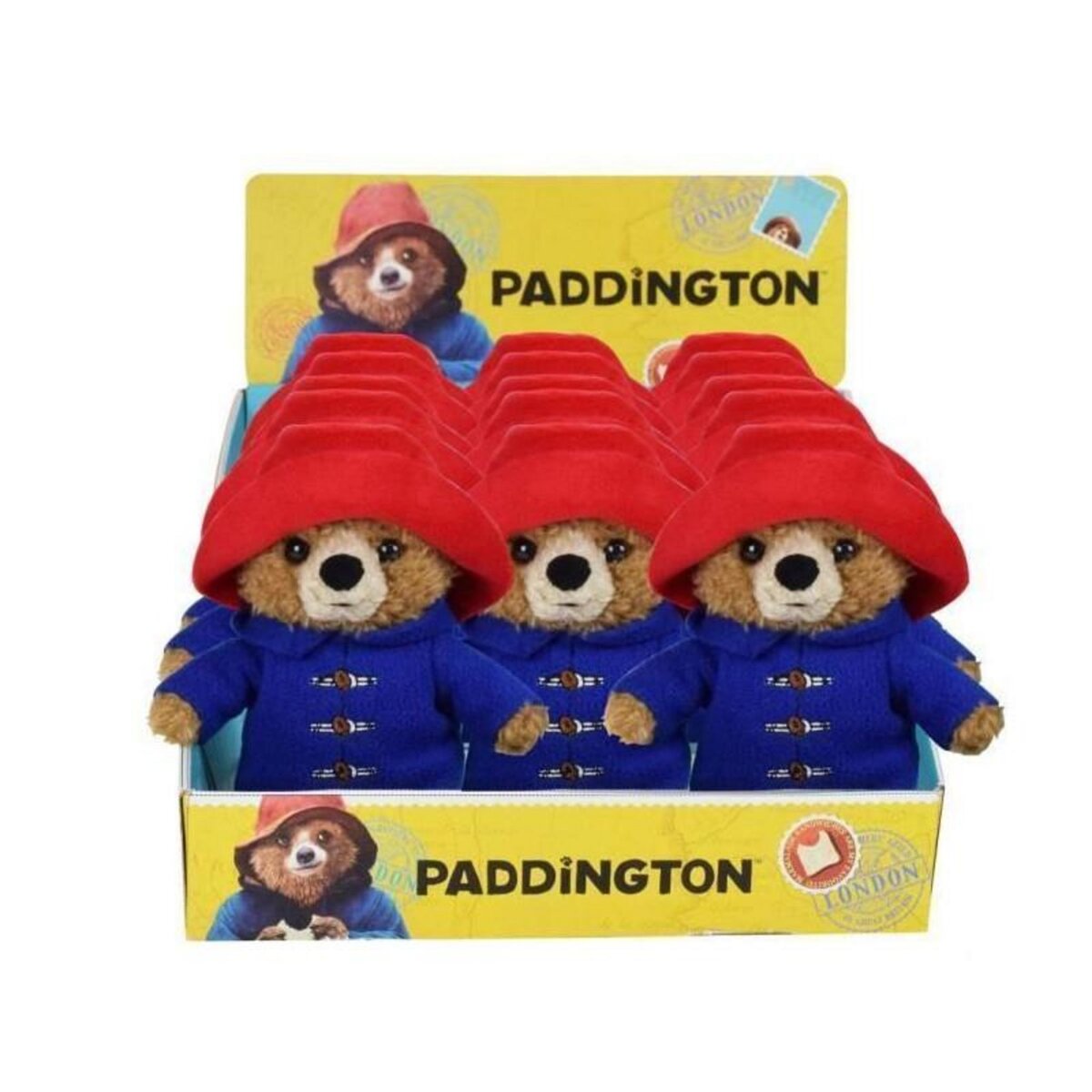 PADDINGTON Peluche Jemini multicolore avec manteau et chapeau en tissu polaire