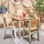 Voir la diapositive 2 : SWEEEK Table de jardin enfant, table en bois d'acacia, intérieur et extérieur avec 2 chaises
