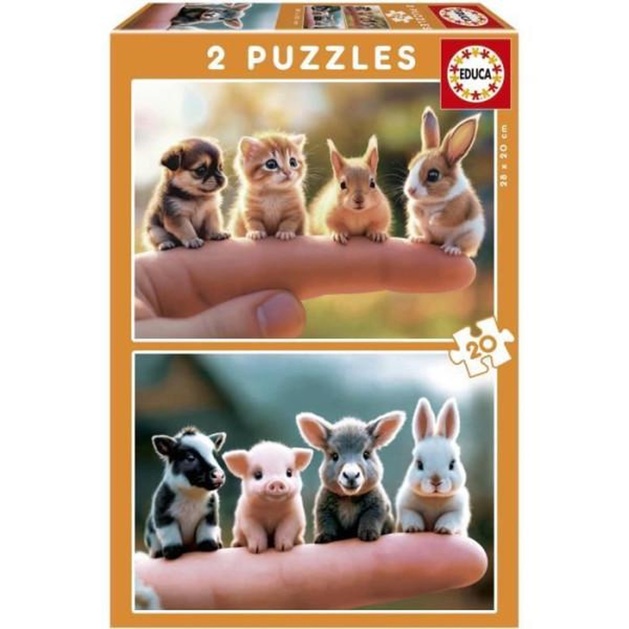 EDUCA Puzzle - educa - bébés animaux - 2 x 20 pieces