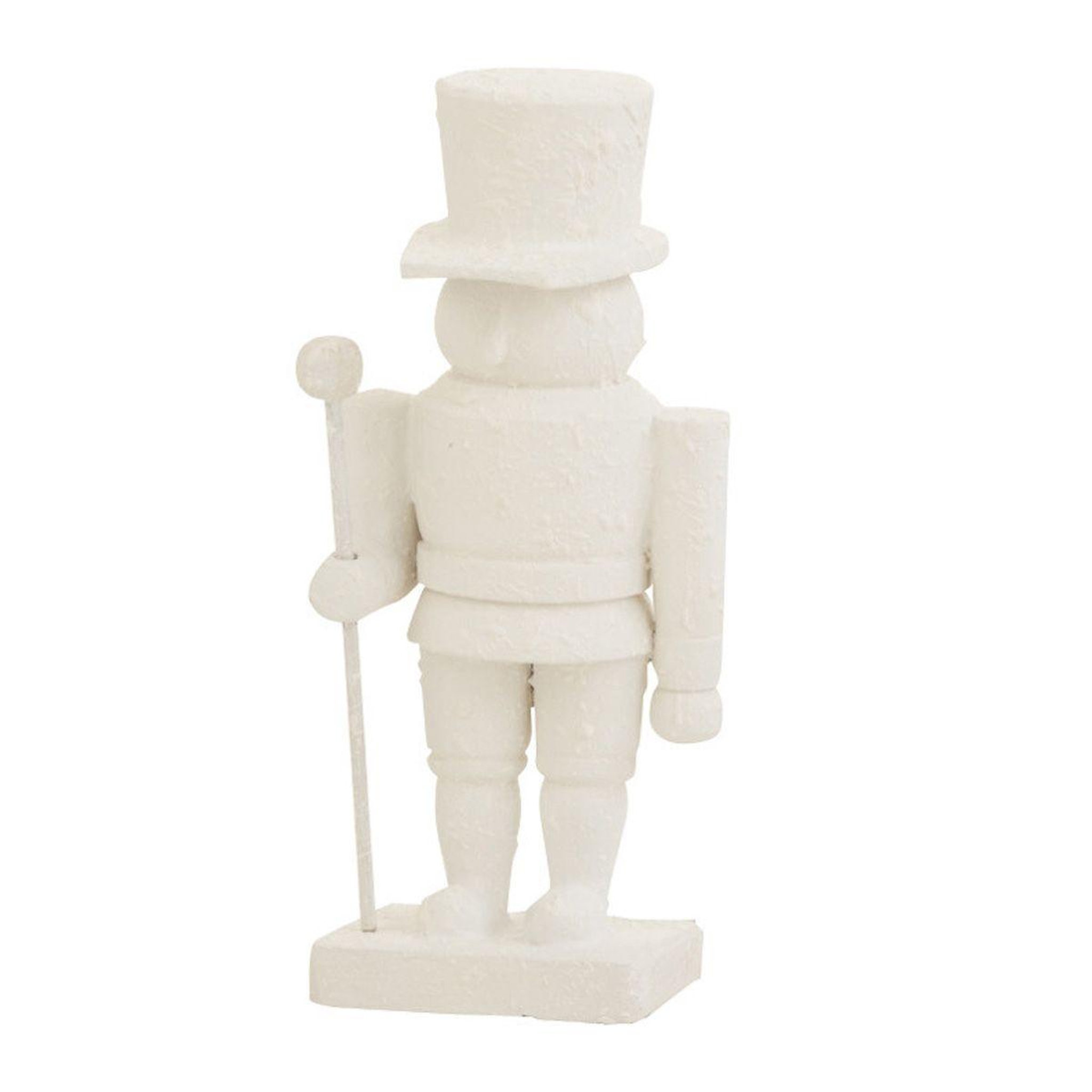J-LINE Statuette déco  casse noisette enneigé  29cm blanc