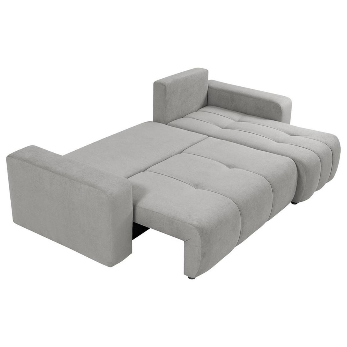 BEST MOBILIER Nicole - canapé d'angle réversible 4 places convertible avec coffre en tissu