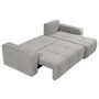Voir la diapositive 2 : BEST MOBILIER Nicole - canapé d'angle réversible 4 places convertible avec coffre en tissu