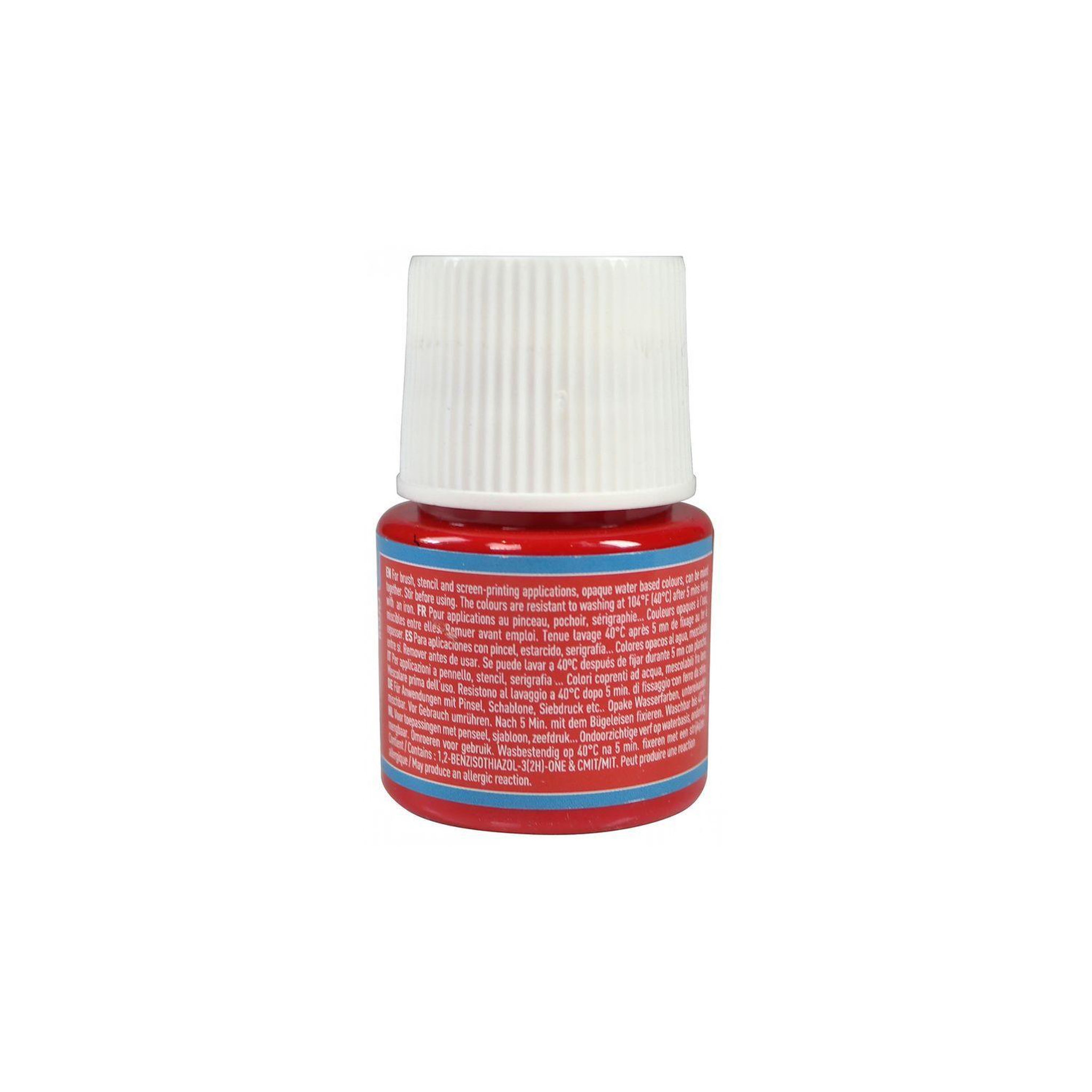 Voir la diapositive 2 : Pebeo Peinture textile Setacolor opaque - Rouge - 45 ml