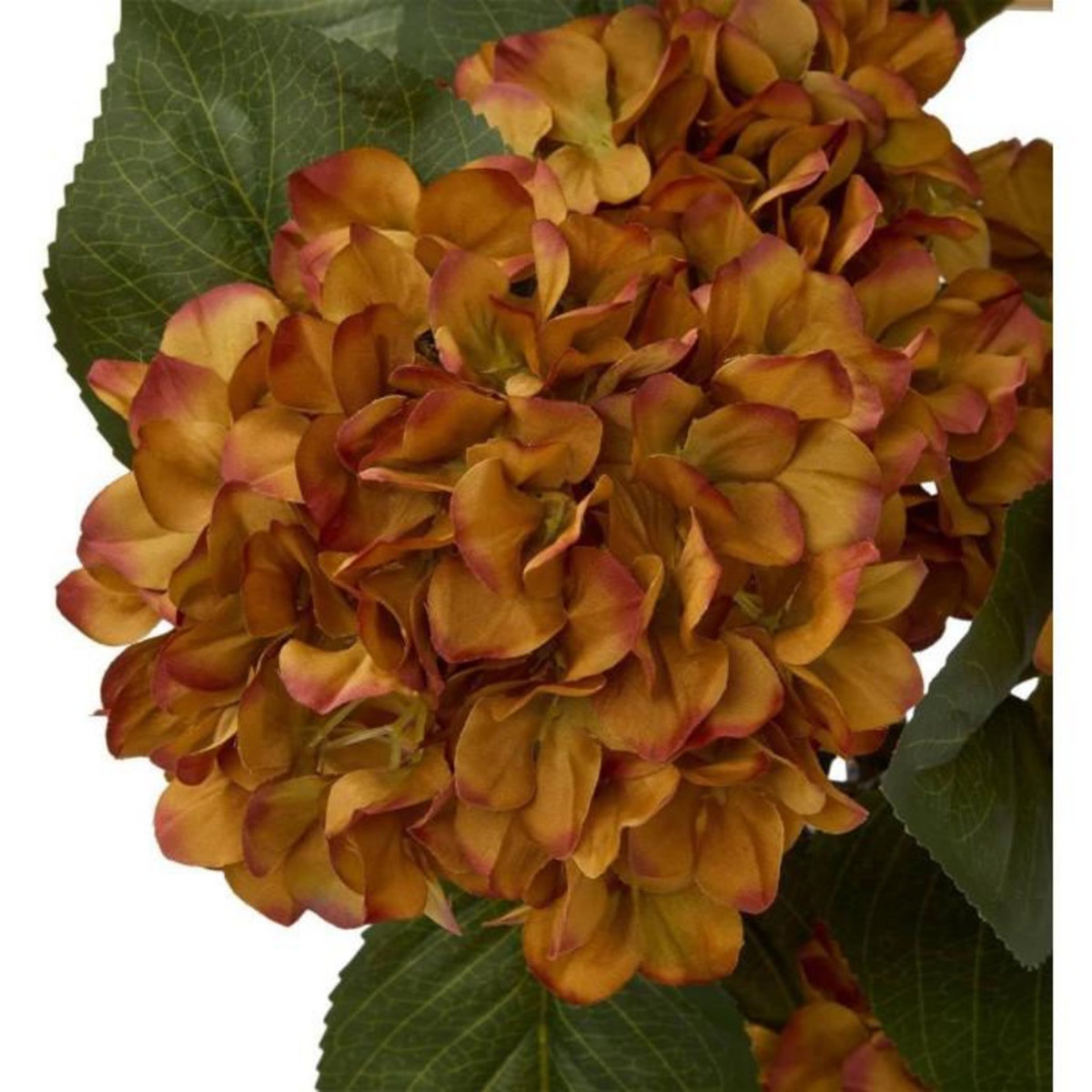 ATMOSPHERA Hortensia Artificielle en Pot  Mika  100cm Ambre