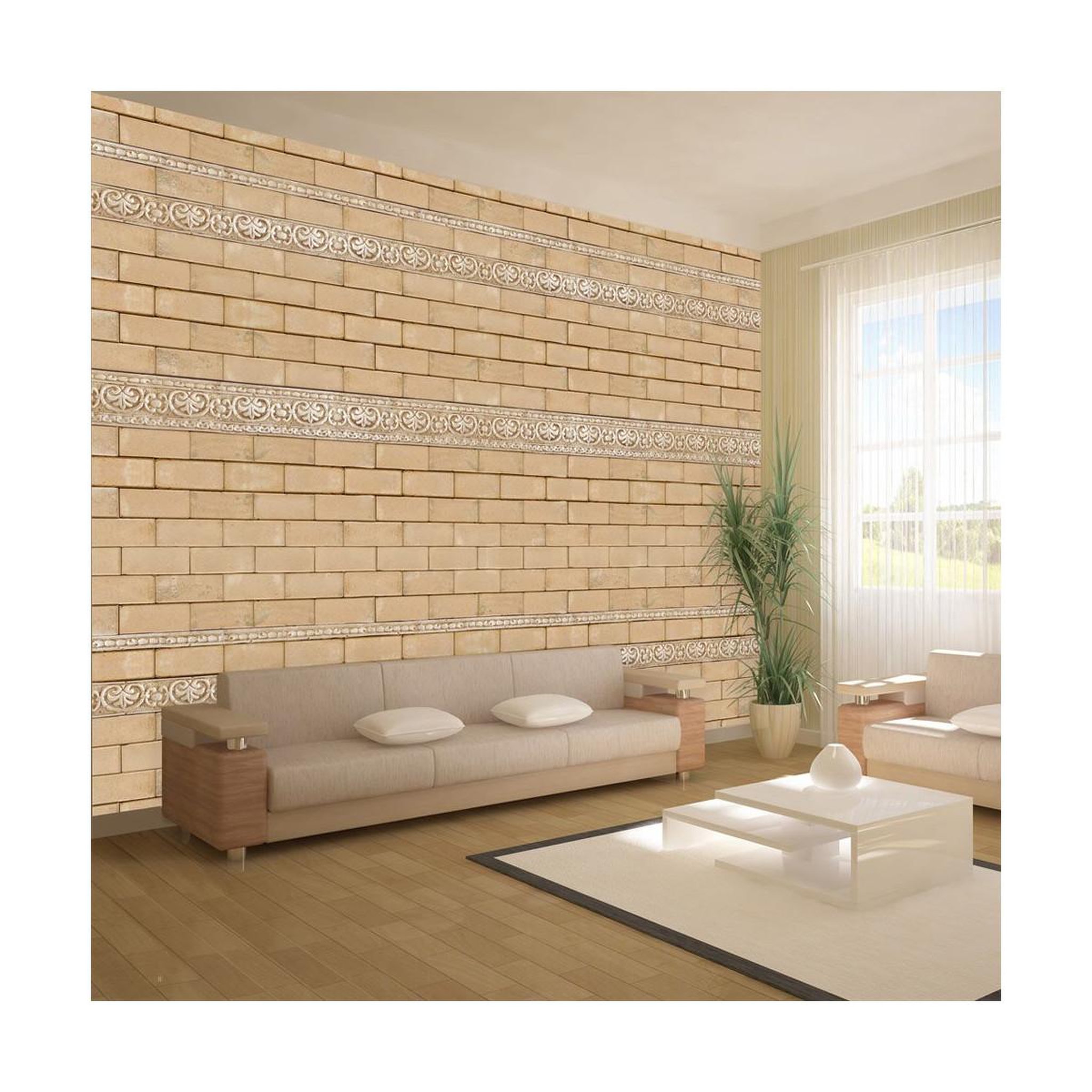 Paris Prix Papier peint  mur avec ornements. Coloris disponibles : Multicolore