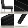 Voir la diapositive 4 : tectake Ensemble de chaises de salle à manger rembourrées avec revêtement aspect cuir noir Lot de 4
