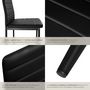 Voir la diapositive 4 : tectake Ensemble de chaises de salle à manger rembourrées avec revêtement aspect cuir noir Lot de 4