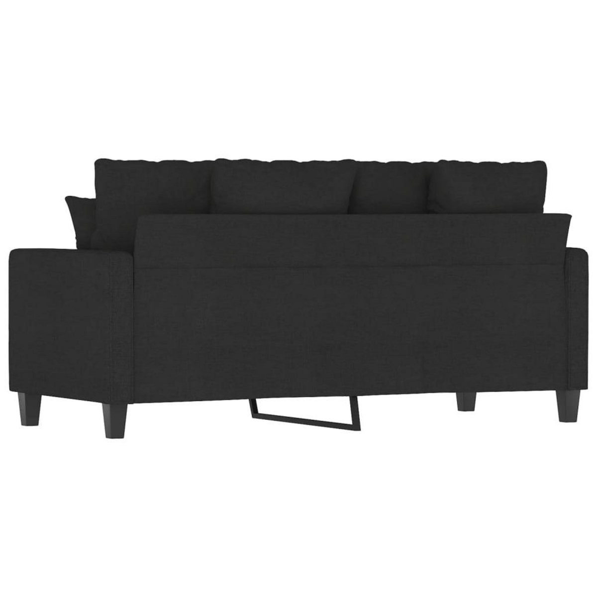 VIDAXL Canape a 2 places Noir 140 cm Tissu