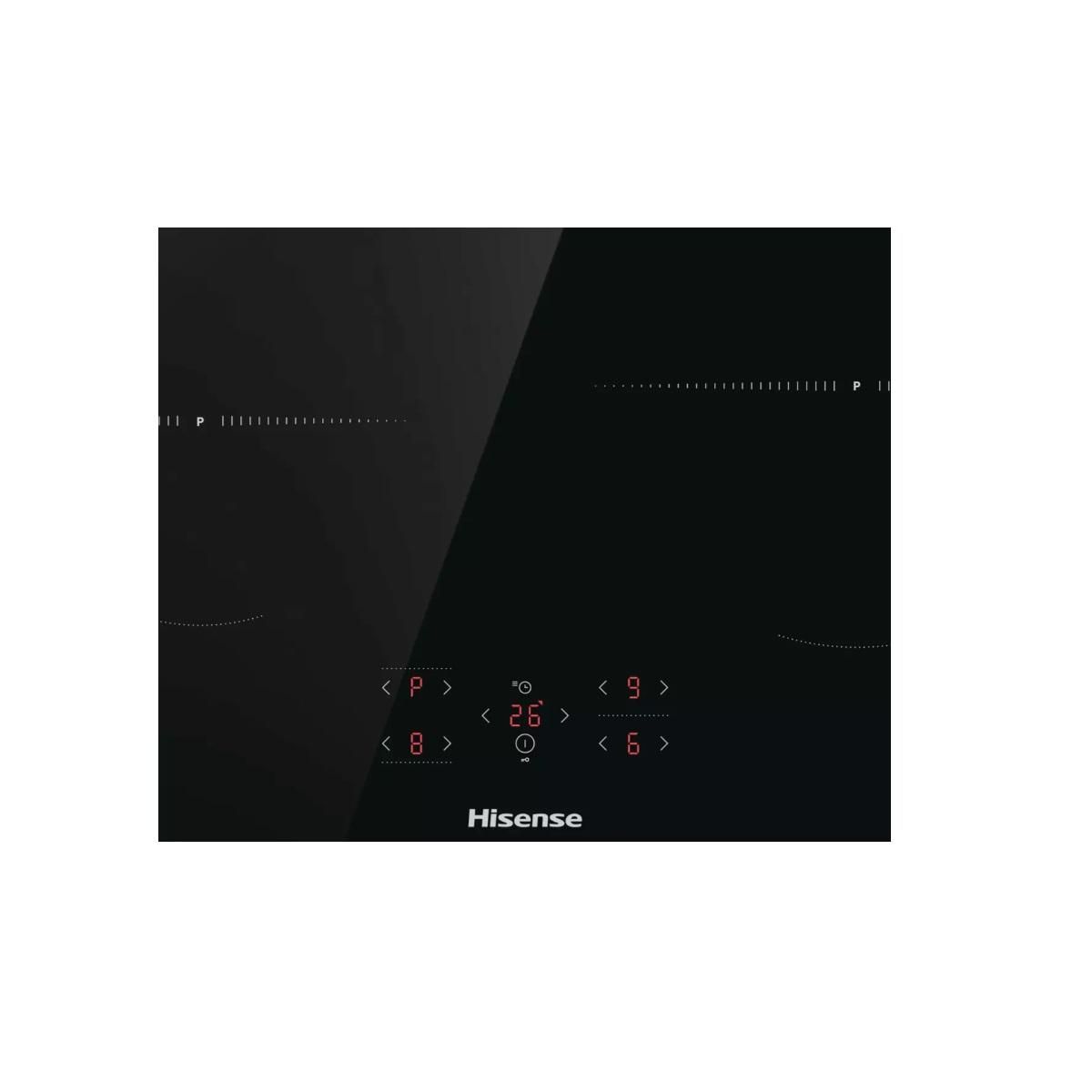 Hisense Table de cuisson induction 60cm 4 feux 7200w noir - HI6421BSC