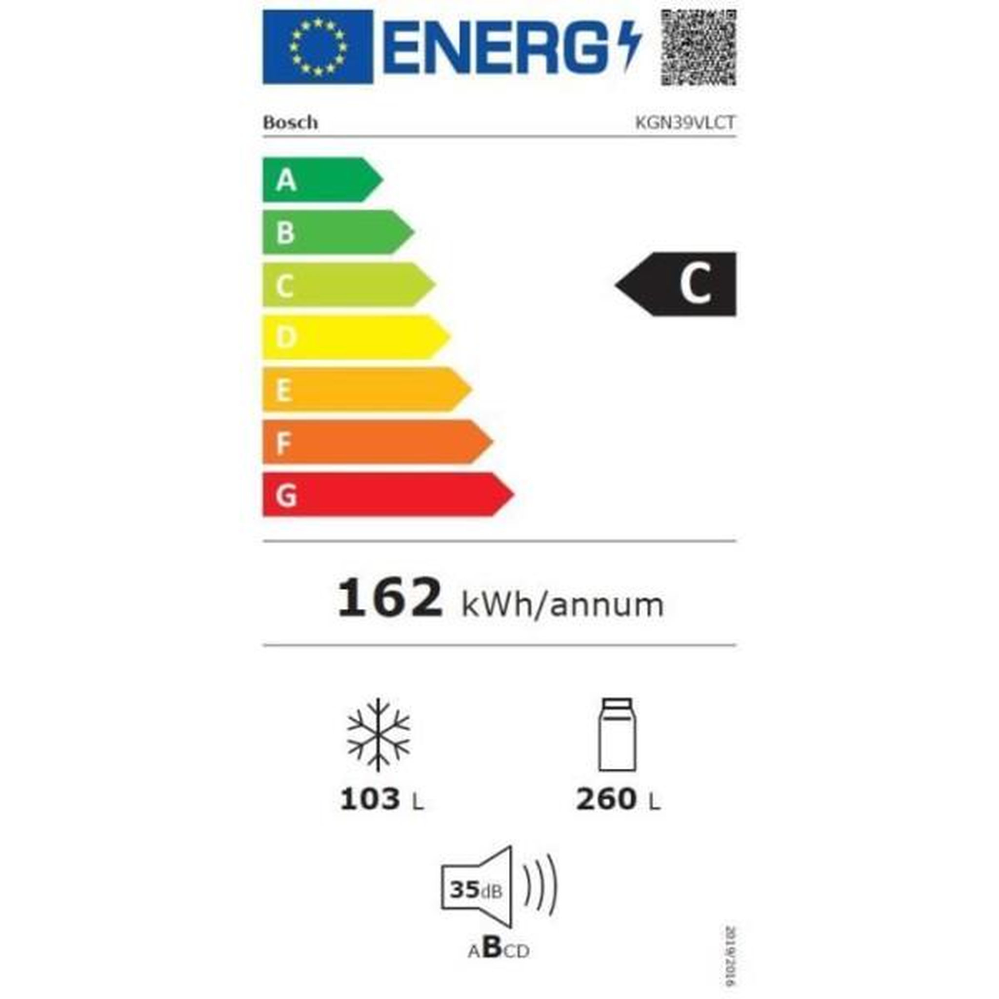 Voir la diapositive 4 : BOSCH Réfrigérateur combiné 60cm 363l nofrost inox - KGN39VLCT