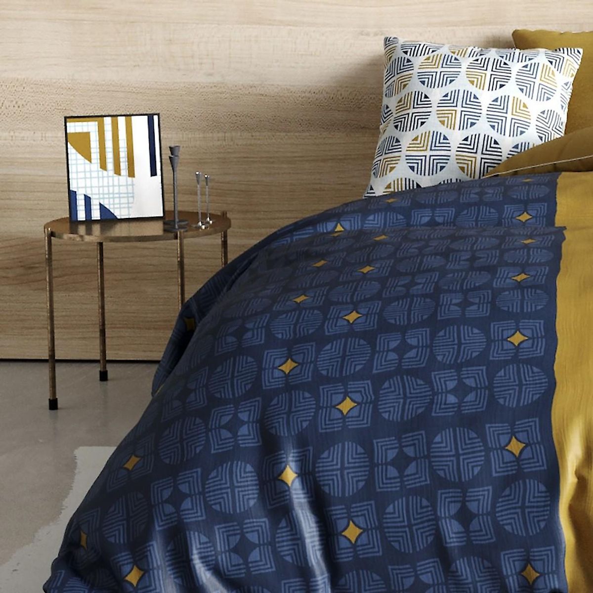 ATELIER DU COTON Parure housse de couette 3pcs 100% coton 57fils -sirius