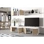 Voir la diapositive 3 : Meuble TV 4 portes avec étagère murale L200cm YOPAL
