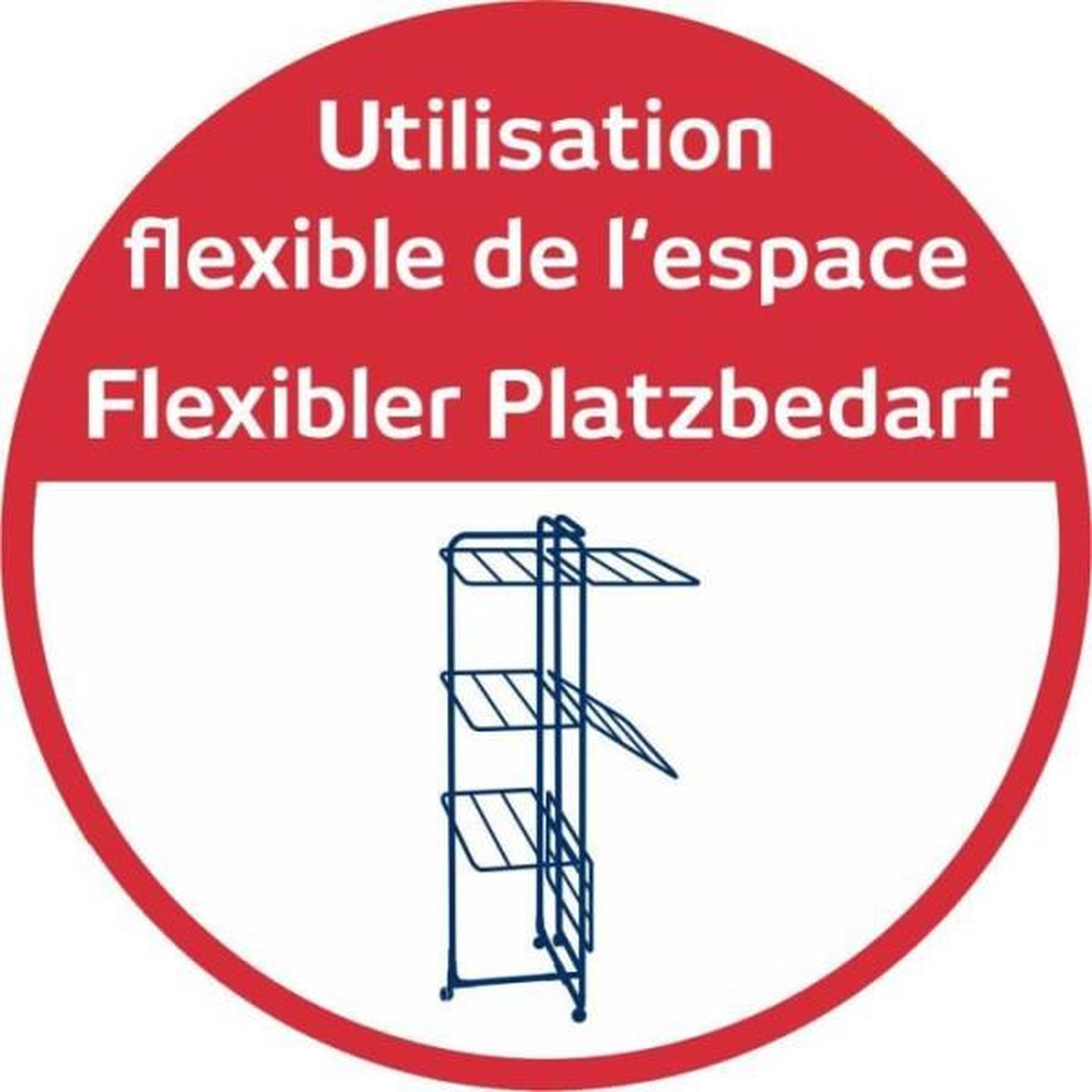 Voir la diapositive 4 : Leifheit Sèche-linge - Séchoir a linge Leifheit 450 Classic 81456, étendoir a linge avec 45m d'étendage et cadres rabattables, tour a 4 niveaux, bla