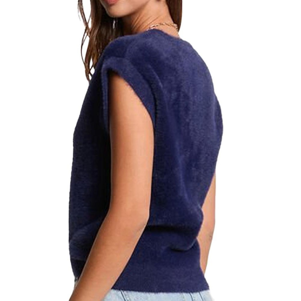 MORGAN Pull Sans manches Marine Femme Morgan Cathy