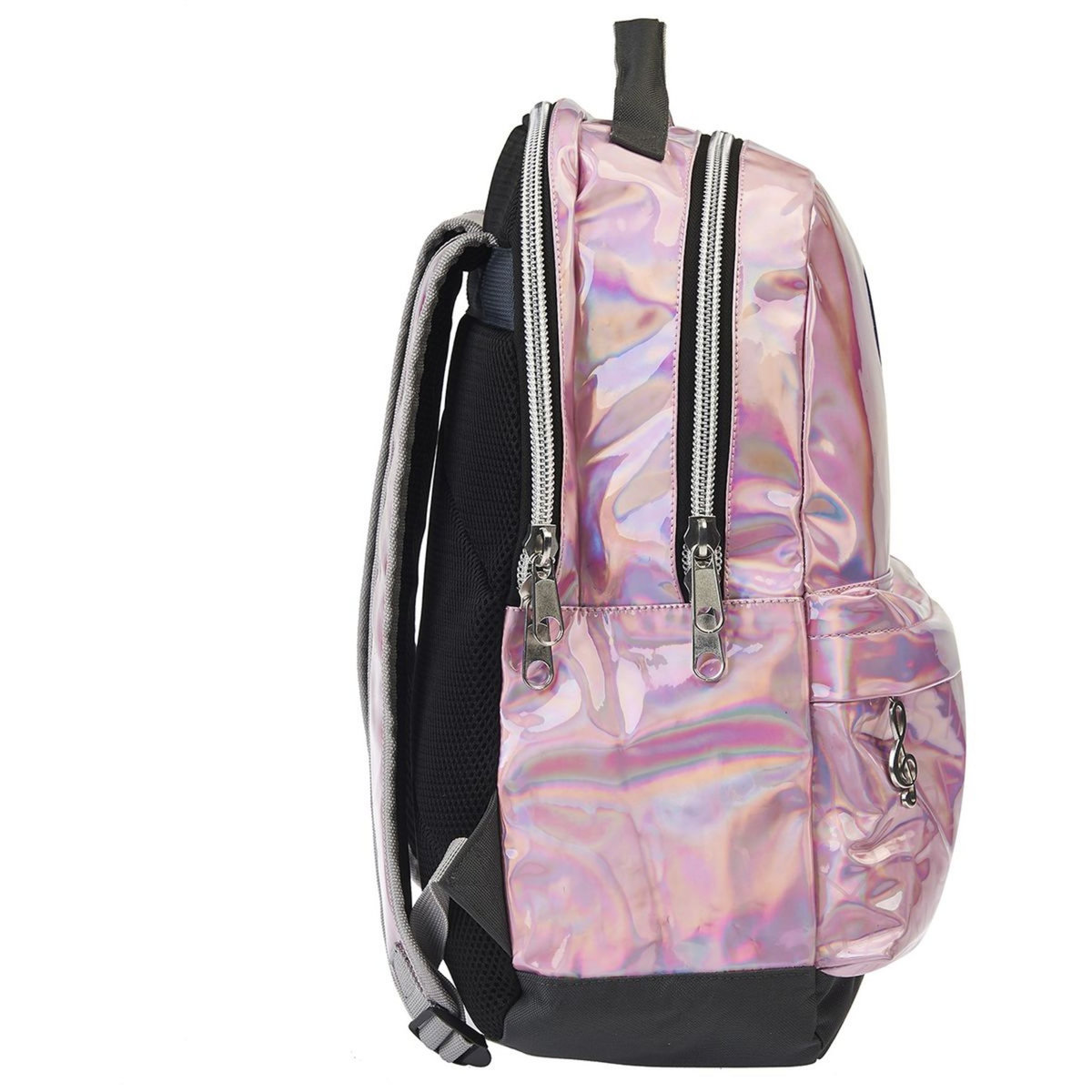 Love Love Sac à dos 2 compartiments holographique rose + trousse