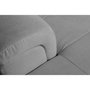 Voir la diapositive 4 : LOUNGITUDE Canapé convertible panoramique PARMA 6 places - Tissu gris clair - L322 x P196 x H76 cm