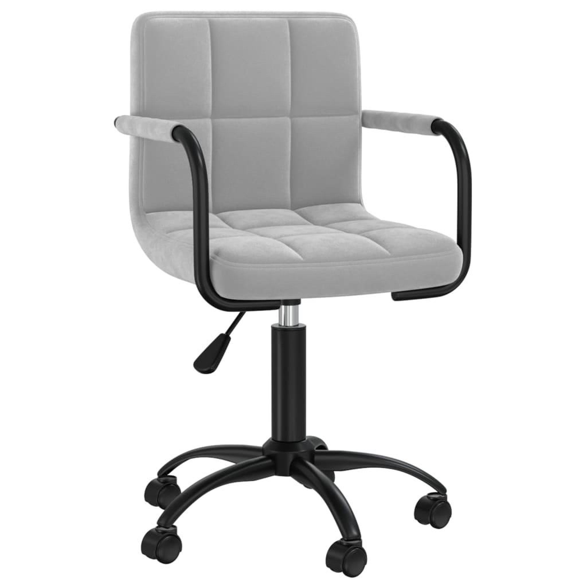 Voir la diapositive 2 : VIDAXL Chaises pivotantes a manger lot de 6 gris clair velours