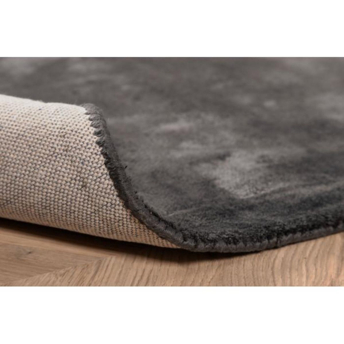 Paris Prix Tapis Déco  Indra  201x301cm Gris Foncé