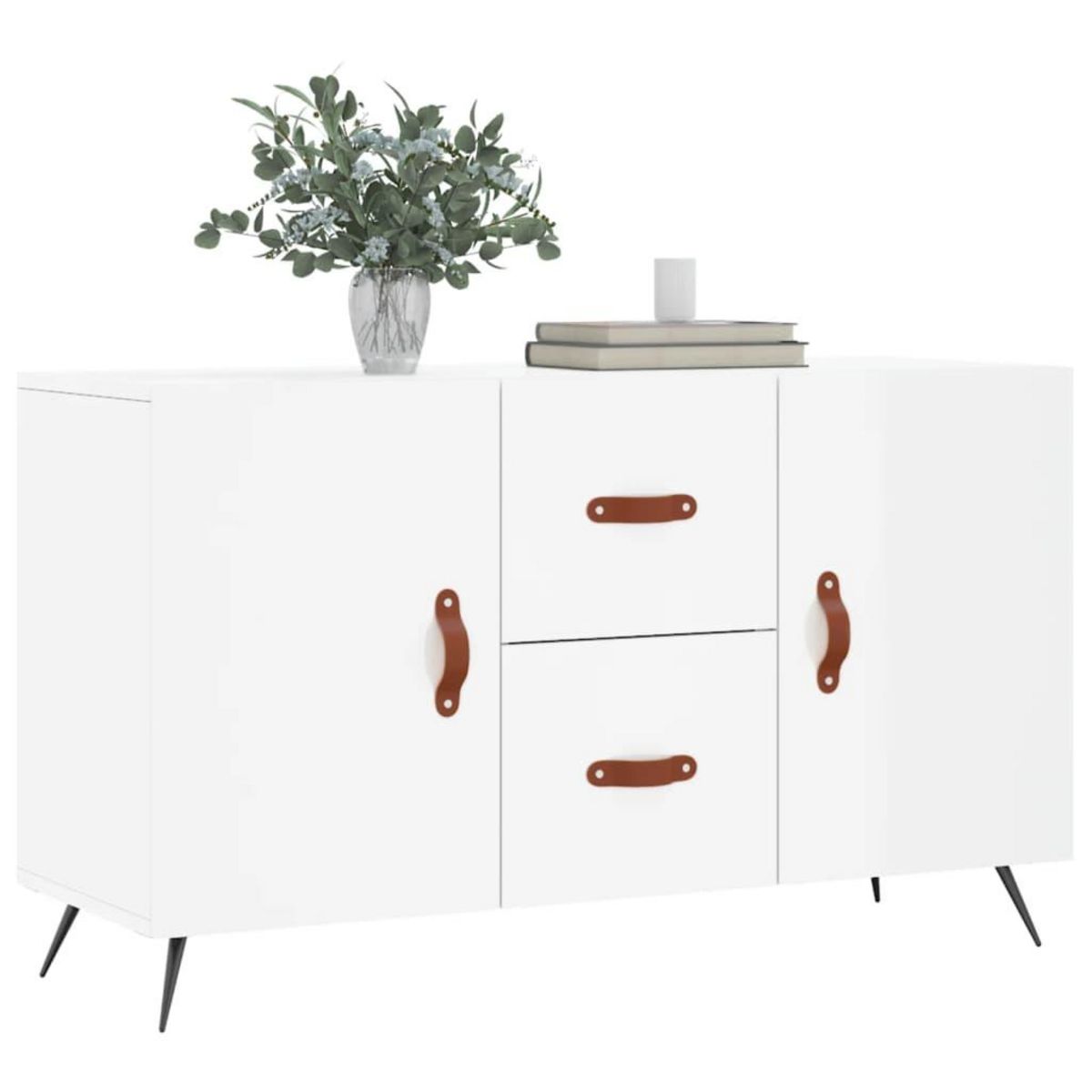 VIDAXL Buffet blanc brillant 100x36x60 cm bois d'ingenierie