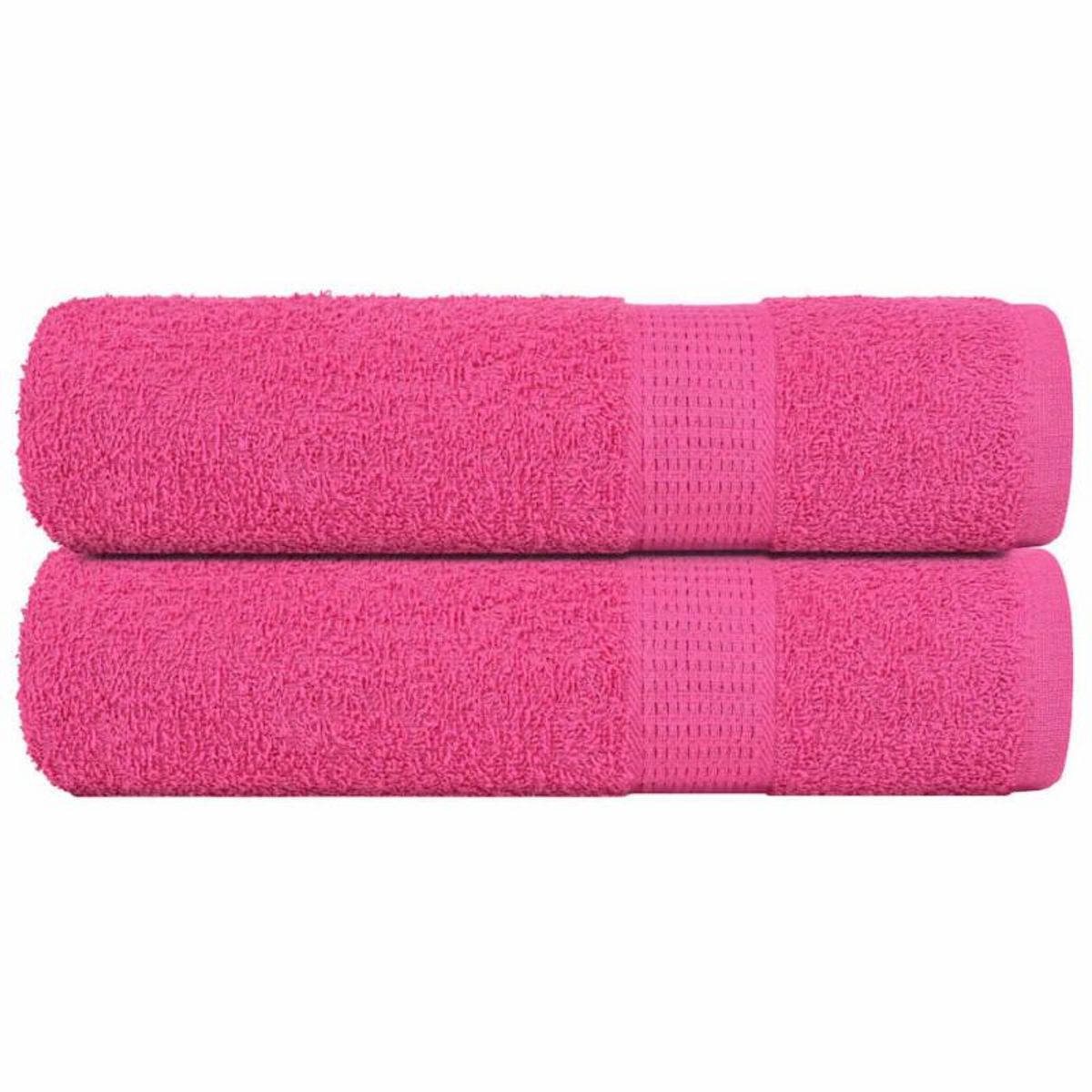 VIDAXL Serviettes de douche 2 pcs rose 70x140 cm 360 g m² 100% coton