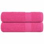 Voir la diapositive 1 : VIDAXL Serviettes de douche 2 pcs rose 70x140 cm 360 g m² 100% coton