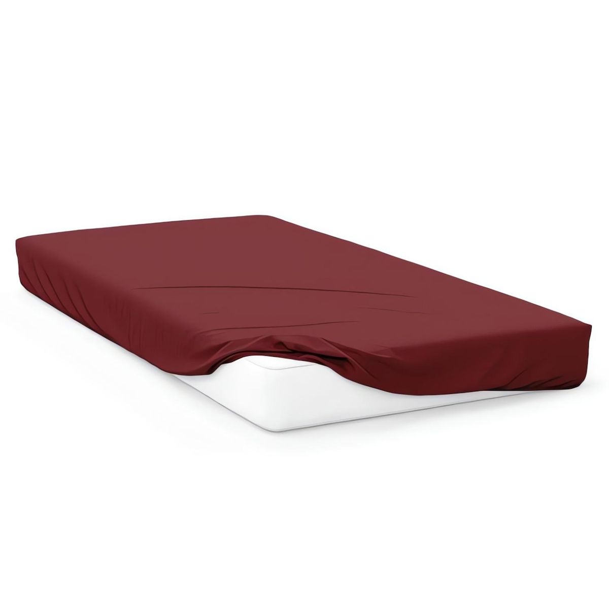 ZZZ Drap housse uni ZZZ rouge