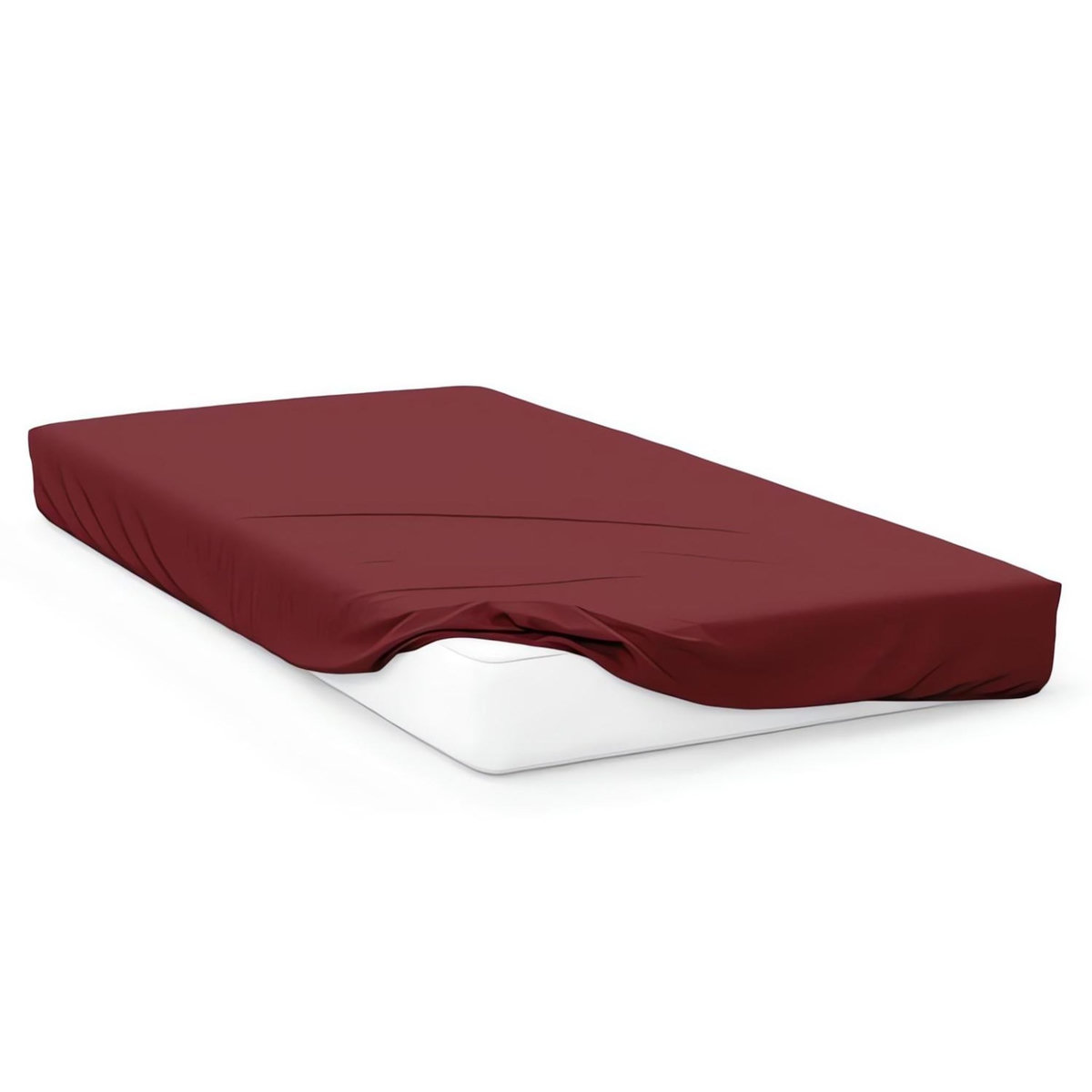 ZZZ Drap housse uni ZZZ rouge