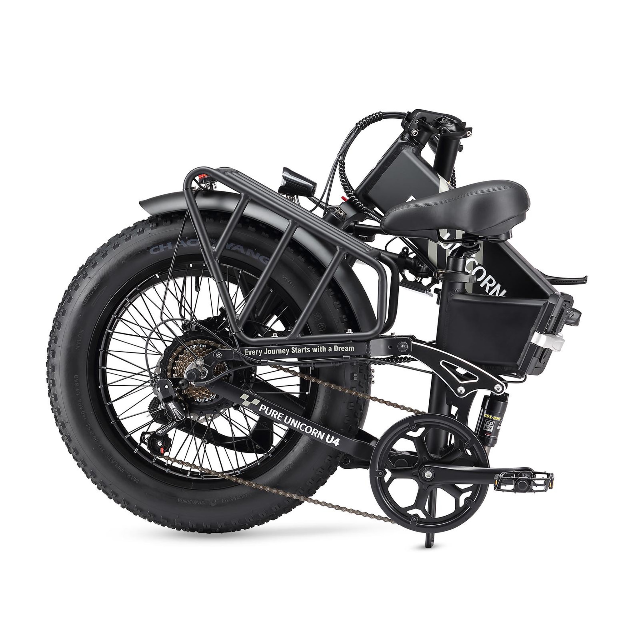 Voir la diapositive 2 : PURE UNICORN Vélo électrique pliable PURE UNICORN U4, Fat Bike, noir