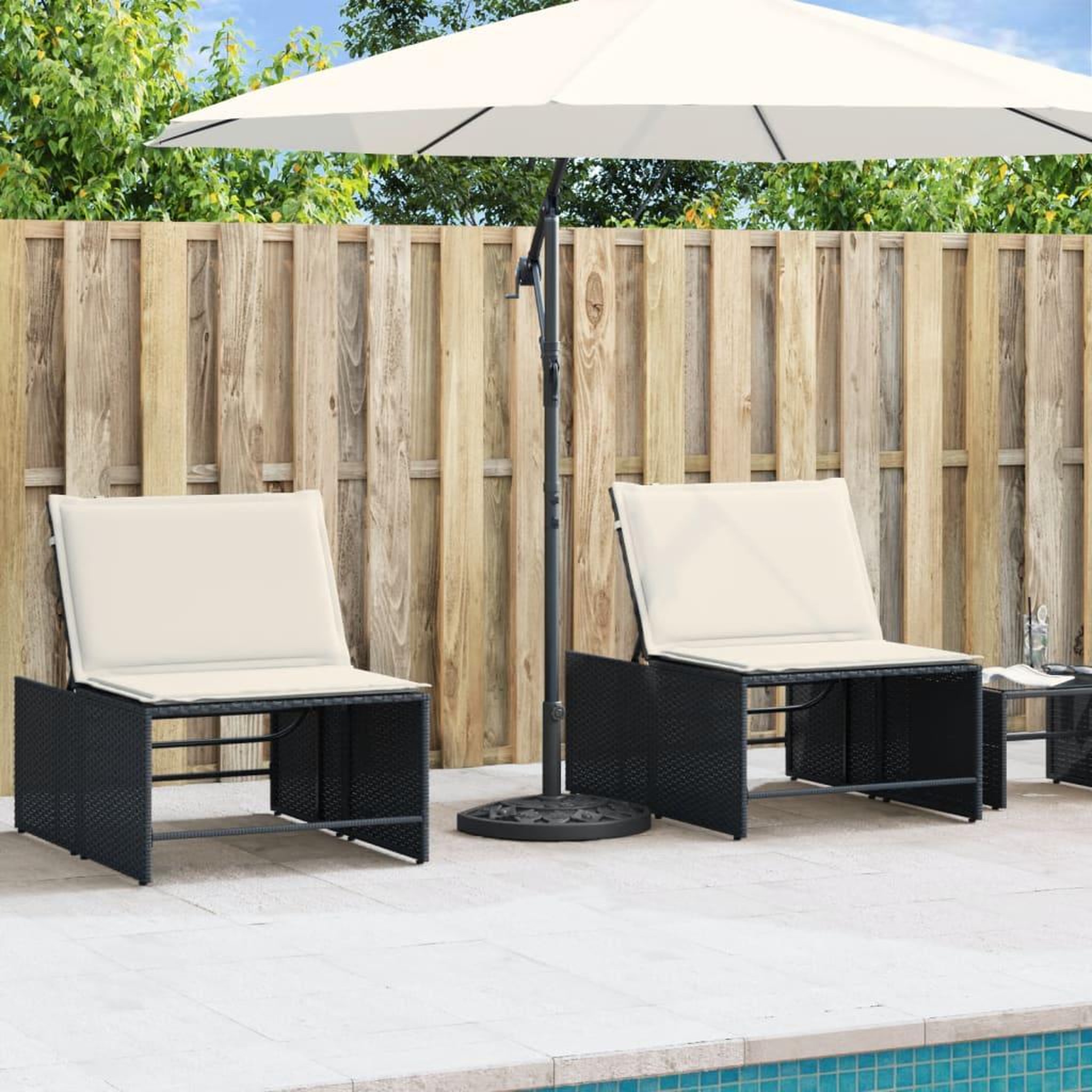 Voir la diapositive 3 : VIDAXL Base de parasol pour mats Ø38 / 48 mm 9 kg demi-rond