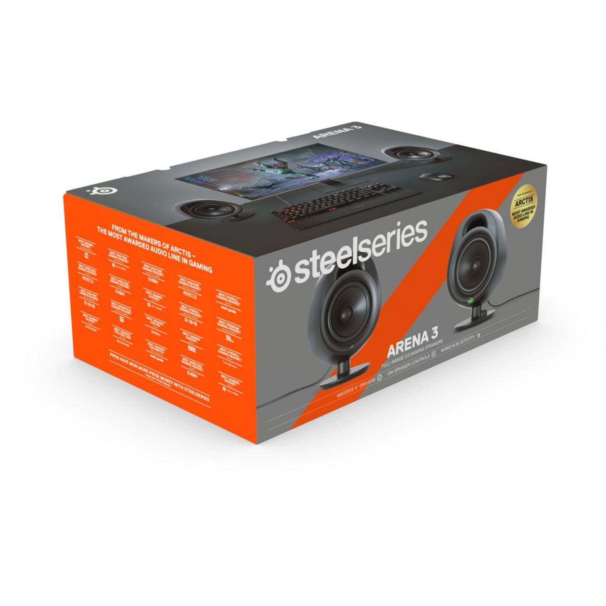 Voir la diapositive 2 : STEEL SERIES Enceinte pc arena 3 - black